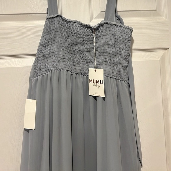 Show me you MuMu Claire midi dress blue gray size XXL NWT - Picture 6 of 11